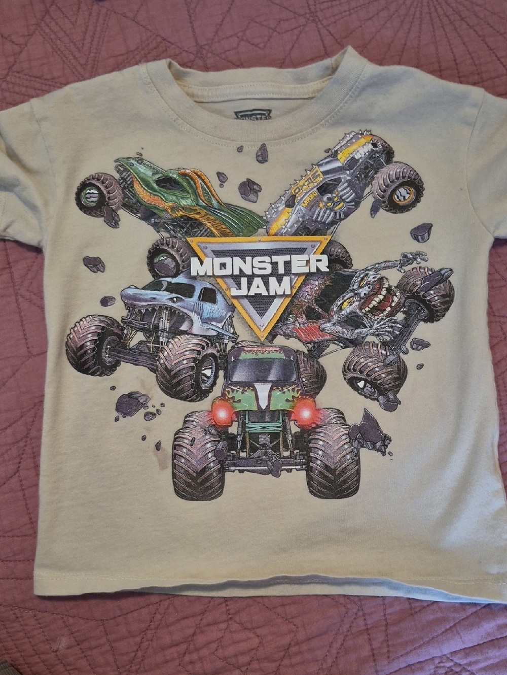 Monster Jam Graphic Tee in Light Tan.